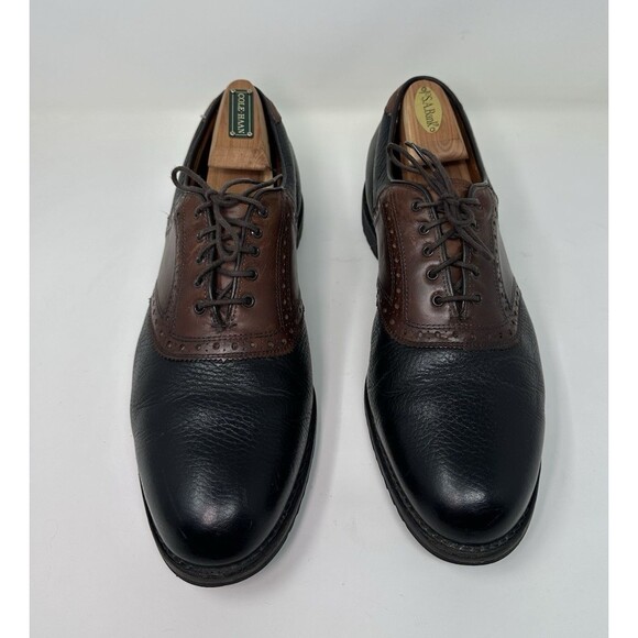 Allen Edmonds Mens “Links” Black Brown Saddle Oxfords Size 12 D  Golf main image 7